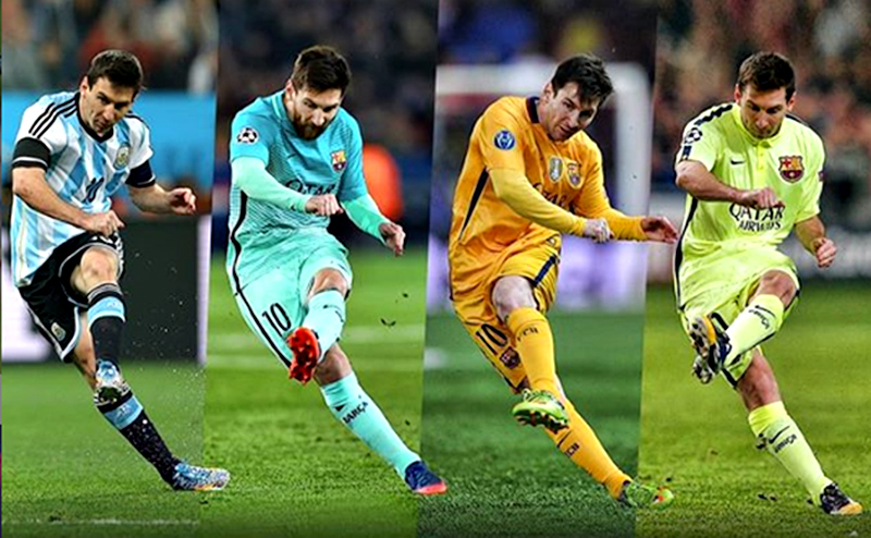 Lionel Messi thực hiện cú sút phạt đẳng cấp